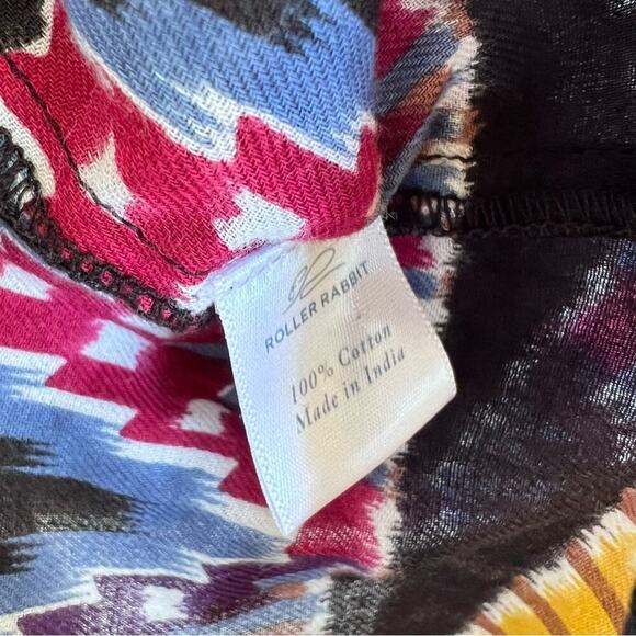 Roller Rabbit Ikat Print Long Sleeve Shirt Dress - Picture 8 of 12